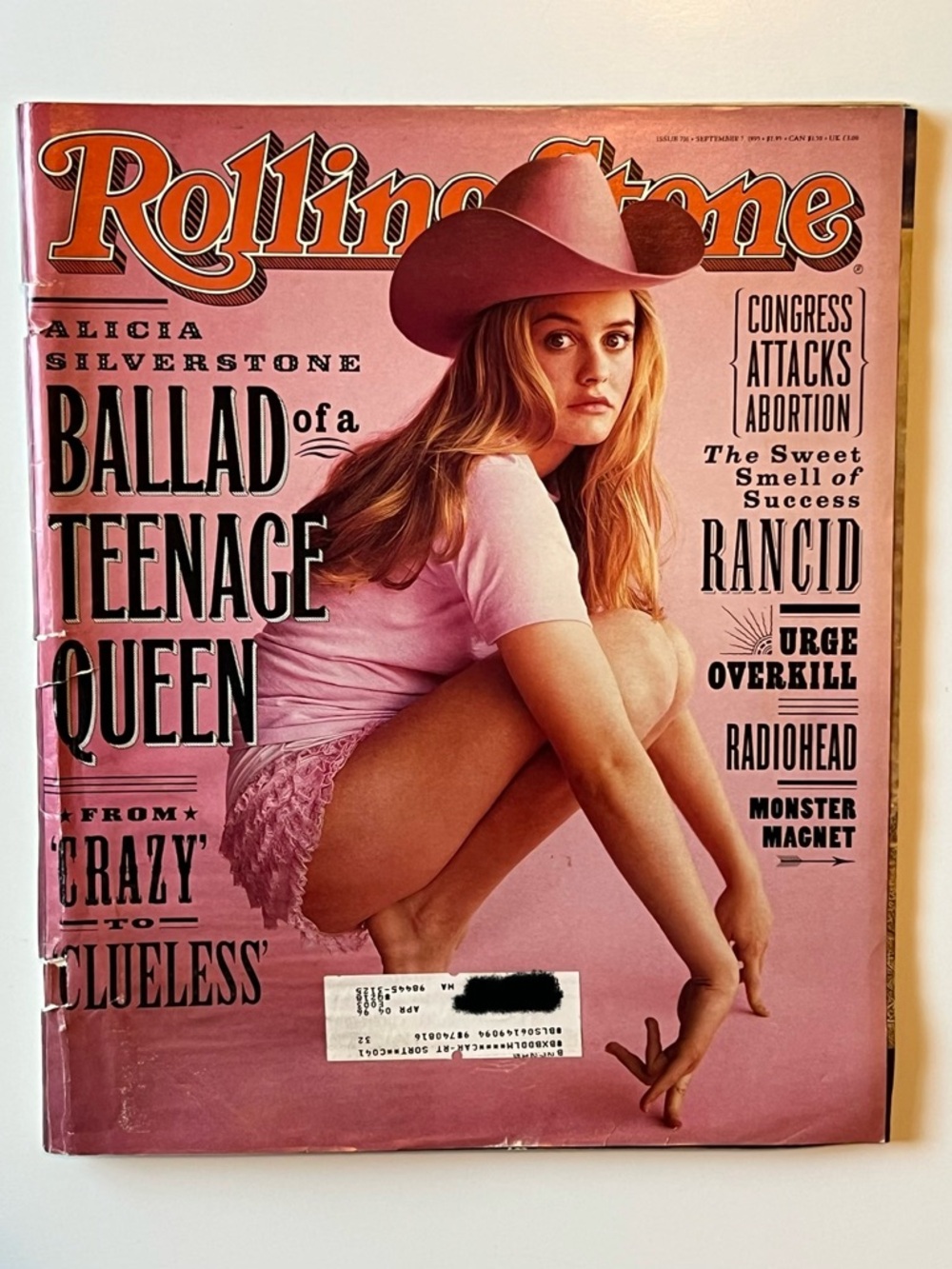 Rolling Stone Magazine Sept 7 1995 Alicia Silverstone Radiohead Issue 716